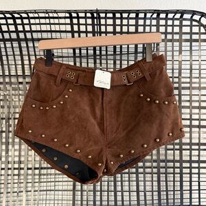 Free people we the free the cool kid suede Micro shorts